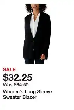 Belk Women's Long Sleeve Sweater Blazer offer