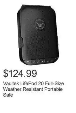 Costco Vaultek LifePod 20 Full-Size Weather Resistant Portable Safe offer