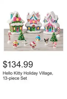 Costco Hello Kitty Holiday Village, 13-piece Set offer