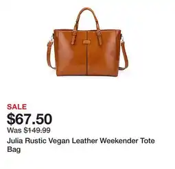 Belk Julia Rustic Vegan Leather Weekender Tote Bag offer