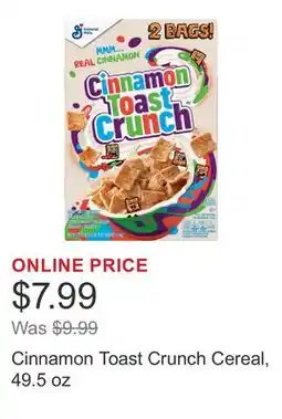 Costco Cinnamon Toast Crunch Cereal, 49.5 oz offer