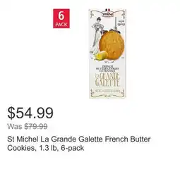 Costco St Michel La Grande Galette French Butter Cookies, 1.3 lb, 6-pack offer
