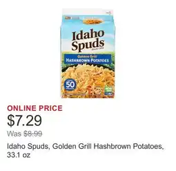 Costco Idaho Spuds, Golden Grill Hashbrown Potatoes, 33.1 oz offer