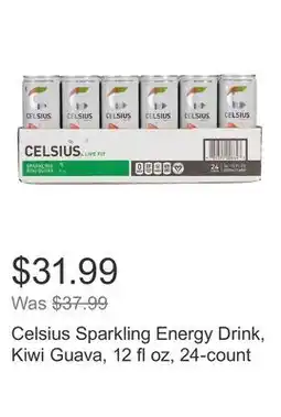 Costco Celsius Sparkling Energy Drink, Kiwi Guava, 12 fl oz, 24-count offer