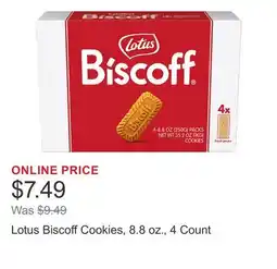 Costco Lotus Biscoff Cookies, 8.8 oz., 4 Count offer