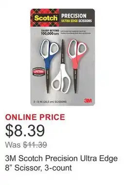 Costco 3M Scotch Precision Ultra Edge 8 Scissor, 3-count offer