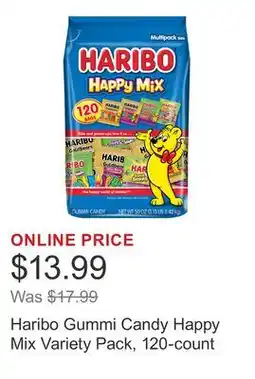 Costco Haribo Gummi Candy Happy Mix Variety Pack, 120-count offer