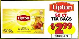 Ollie's LIPTON TEA BAGS offer