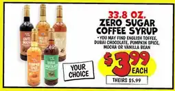 Ollie's ZERO SUGAR COFFEE SYRUP offer