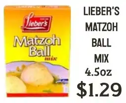 Seven Mile Market Lieber's matzoh ball mix offer