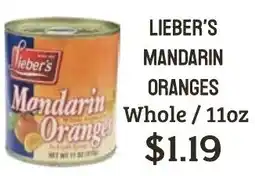 Seven Mile Market Lieber's mandarin oranges offer