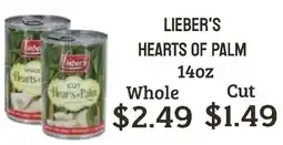 Seven Mile Market Lieber's hearts of palm offer