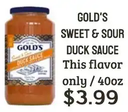 Seven Mile Market Gold's sweet & sour duck sauce offer