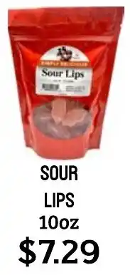 Seven Mile Market Simply Delicious sour lips offer