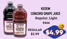 Seven Mile Market Kedem concord grape juice offer