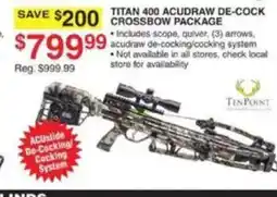 Dunham's Sports Titan 400 acudraw de-cock save crossbow package offer