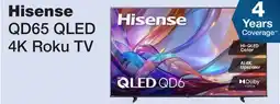 BJ’s Hisense 65 QD65 QLED 4K Roku TV offer