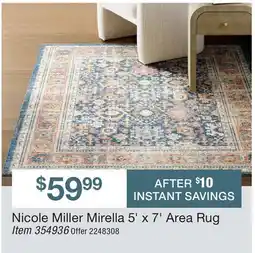 BJ’s Nicole Miller Mirella 5' x 7' Area Rug offer