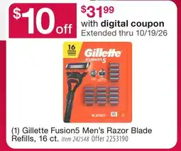 BJ’s (1) Gillette Fusion5 Men's Razor Blade Refills offer
