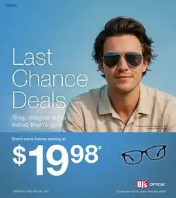 BJ’s Brand-name frames offer