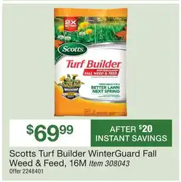 BJ’s Scotts Turf Builder WinterGuard Fall Weed & Feed, 16M offer