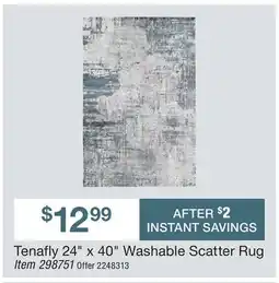 BJ’s Tenafly 24 x 40 Washable Scatter Rug offer