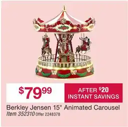 BJ’s Berkley Jensen 15 Animated Carousel offer
