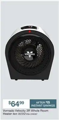 BJ’s Vornado Velocity 3R Whole Room Heater offer