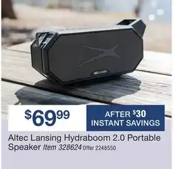 BJ’s Altec Lansing Hydraboom 2.0 Portable Speaker offer