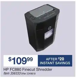 BJ’s HP FC880 Finecut Shredder offer
