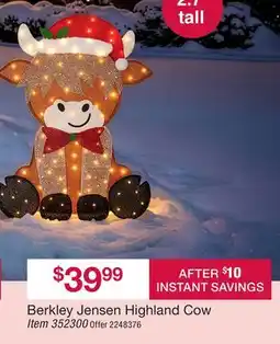 BJ’s Berkley Jensen Highland Cow offer