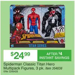 BJ’s Spiderman Classic Titan Hero Multipack Figures offer