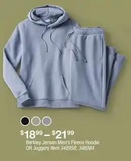 BJ’s Berkley Jensen Men's Fleece Hoodie OR Joggers offer