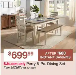 BJ’s Perry 6-Pc. Dining Set offer