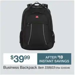 BJ’s Business Backpack offer