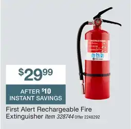 BJ’s First Alert Rechargeable Fire Extinguisher offer