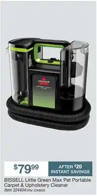 BJ’s BISSELL Little Green Max Pet Portable Carpet & Upholstery Cleaner offer