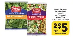 Albertsons Fresh Express Salad Blends 5.1 - 13.3 oz. or Chopped Salad Kits 9.9-13.3 oz., package offer