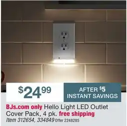 BJ’s Hello Light LED Outlet Cover Pack offer