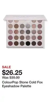 Ulta Beauty ColourPop Stone Cold Fox Eyeshadow Palette offer