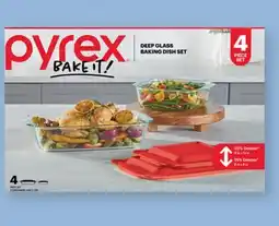 BJ’s Pyrex Deep 4-Pc. Glass Baking Dish Set with Red Lids offer