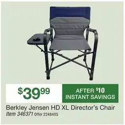 BJ’s Berkley Jensen HD XL Director's Chair offer