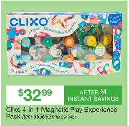 BJ’s Clixo 4-in-1 Magnetic Play Experience Pack offer