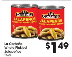 Food 4 Less La Costeña Whole Pickled Jalapeños offer