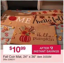 BJ’s Fall Coir Mat, 24 x 36 offer