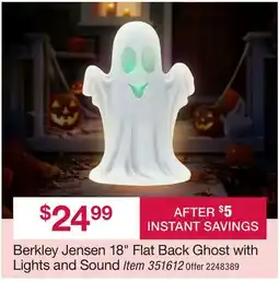 BJ’s Berkley Jensen 18 Flat Back Ghost with Lights and Sound offer