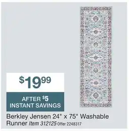 BJ’s Berkley Jensen 24 x 75 Washable Runner offer