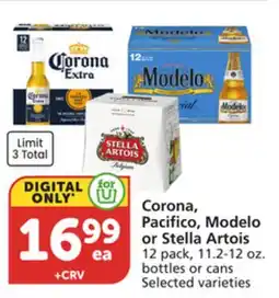 Albertsons Corona, Pacifico, Modelo or Stella Artois offer