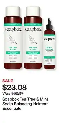Ulta Beauty Soapbox Tea Tree & Mint Scalp Balancing Haircare Essentials offer