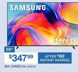 BJ’s SAMSUNG 55 Mini LED offer